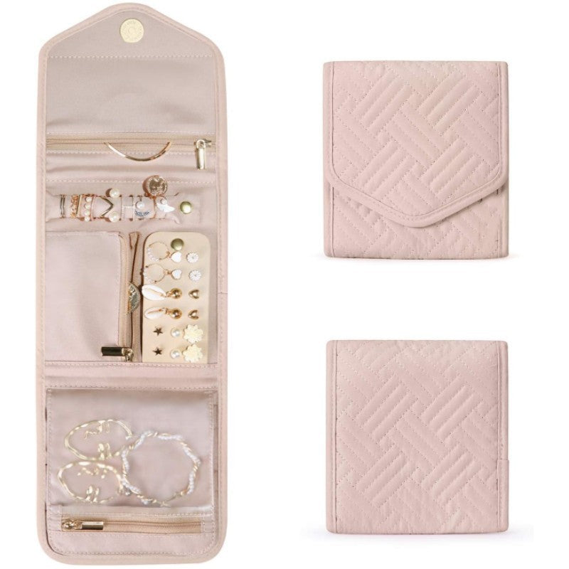 Cosmetic Organizer Bag with Foldable Design and Multiple Compartments Bowlift