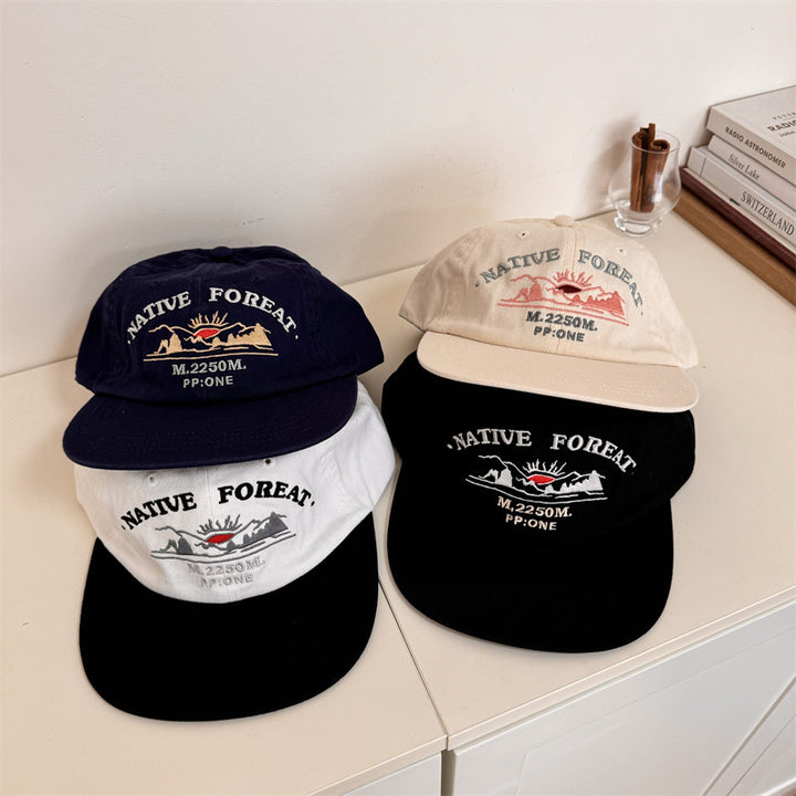 Men's Embroidered Outdoor Adventure Baseball Cap Bowlift
