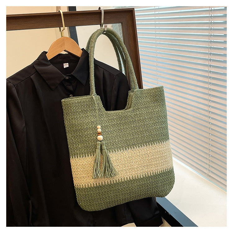 Trendy Braided Tote Bag Bowlift