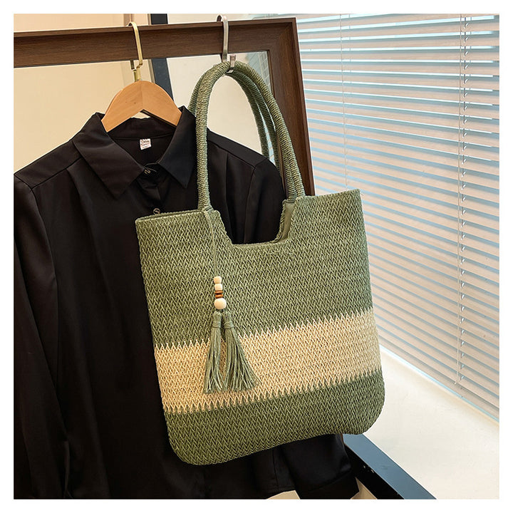 Trendy Braided Tote Bag Bowlift