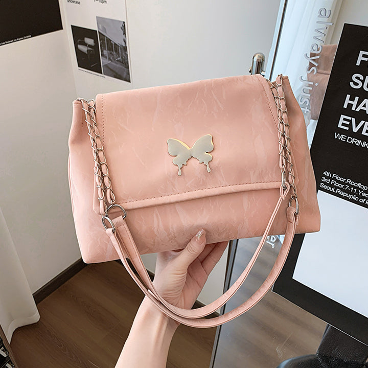 Chic Butterfly Accent Slouchy Handbag Bowlift