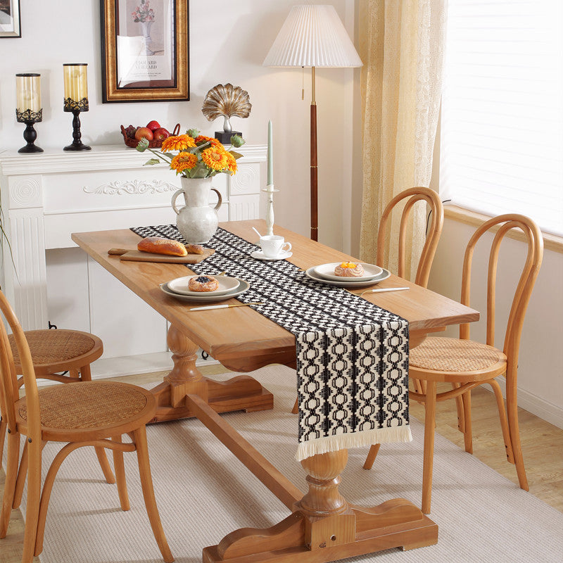 Modern Tasseled Table Runner