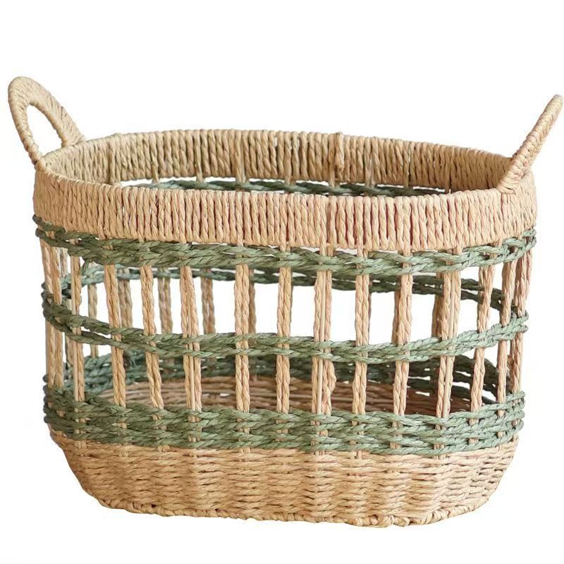 Decorative basket made of woven natural material Bowlift