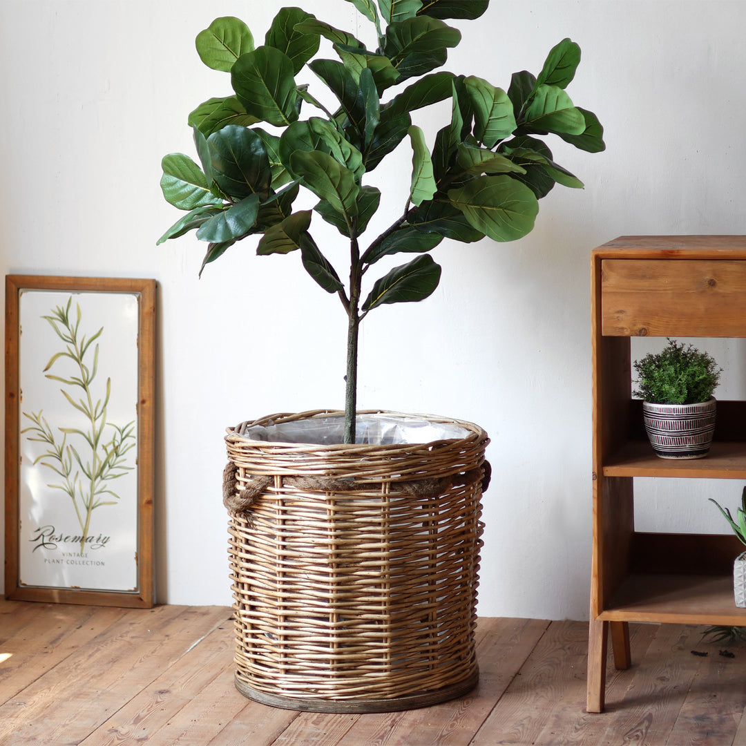 Handcrafted laundry basket with weaving Bowlift
