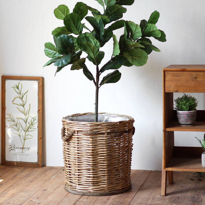 Handcrafted laundry basket with weaving Bowlift