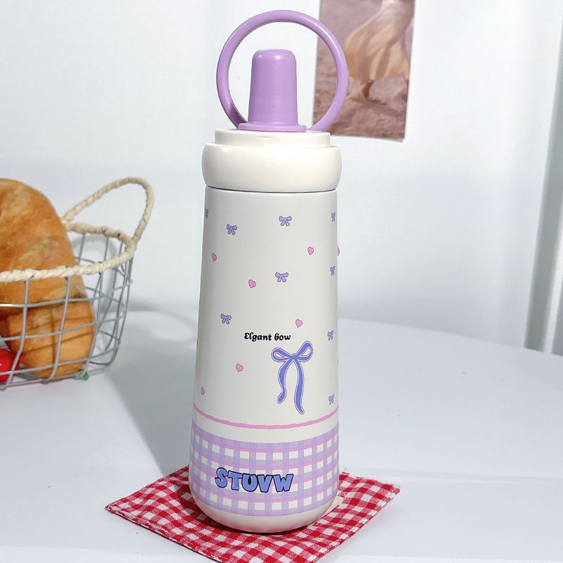 Women's stylish drinking bottle with elegant bow motif Bowlift