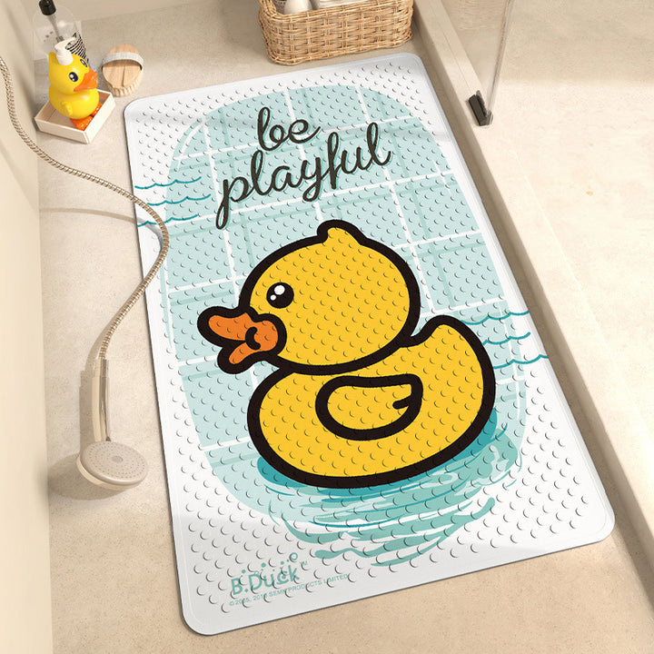 Playful Cartoon Shower Mat Bowlift