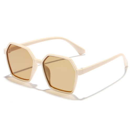 Women elegant sunglasses in modern hexagon design Bowlift