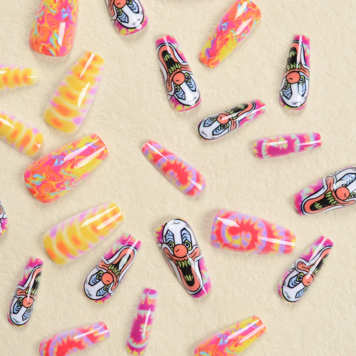 Creative Nail Art Set with Clown Motif Bowlift