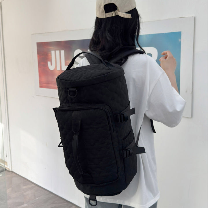 Quilted Multi-Functional Travel Backpack Bowlift