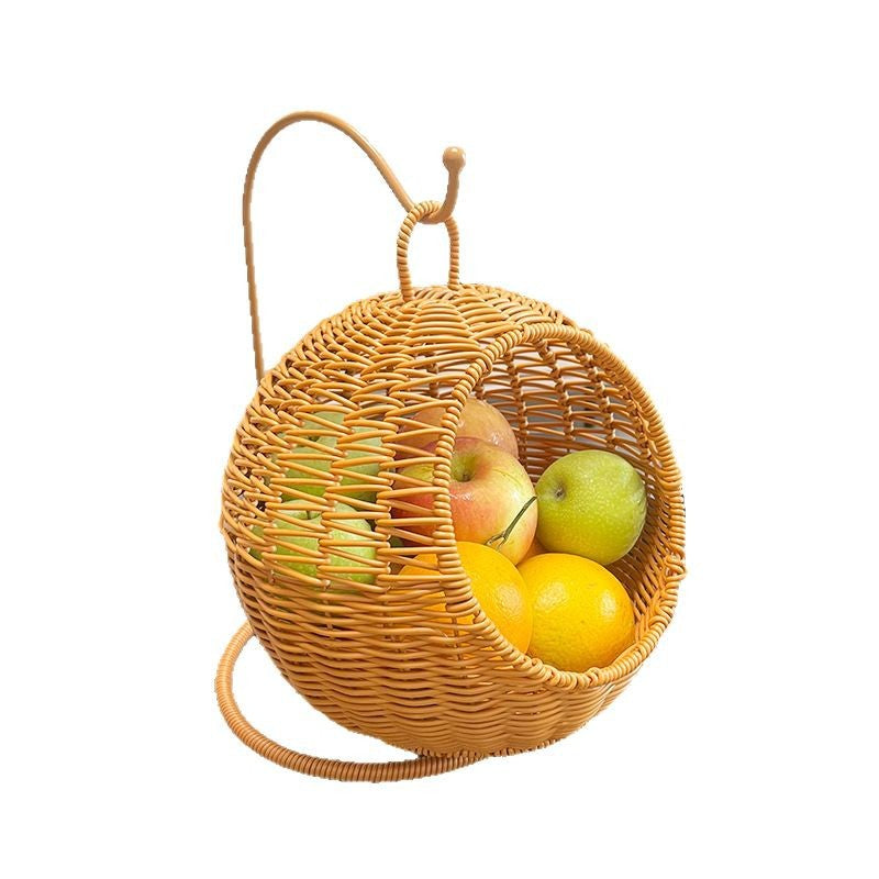 Women's Round Braided Basket with Stand Bowlift