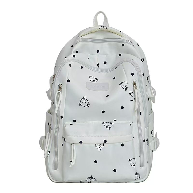 Cute Polka Dot Print Backpack Bowlift