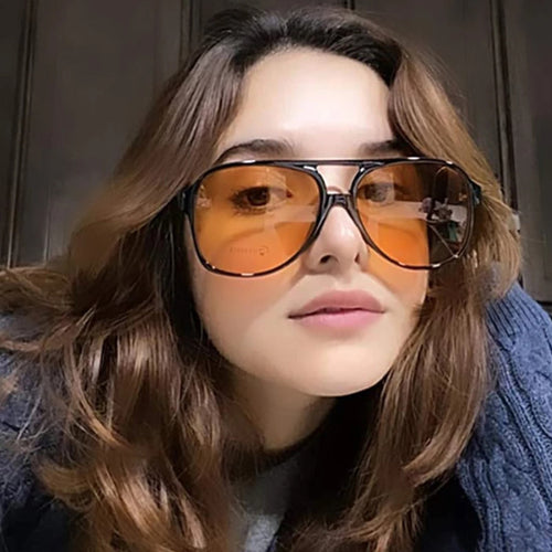 Women's fashionable square sunglasses with wide frame Bowlift