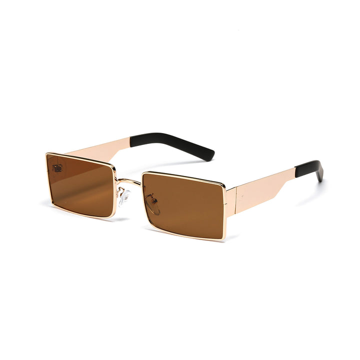Ladies stylish rectangular sunglasses with modern metal frame Bowlift