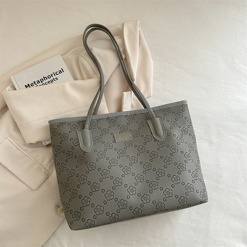 Floral Embossed Tote Bag Bowlift