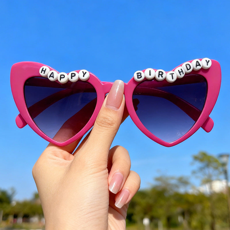 Fun Themed Heart-Shaped Sunglasses Bowlift