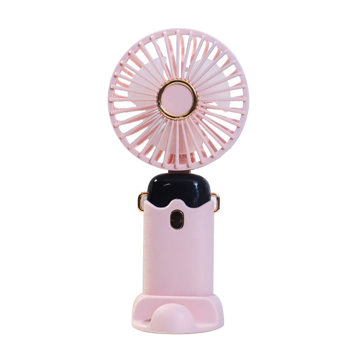 Women's Portable Hand Fan with Integrated Spray Function and USB Charging Option Bowlift