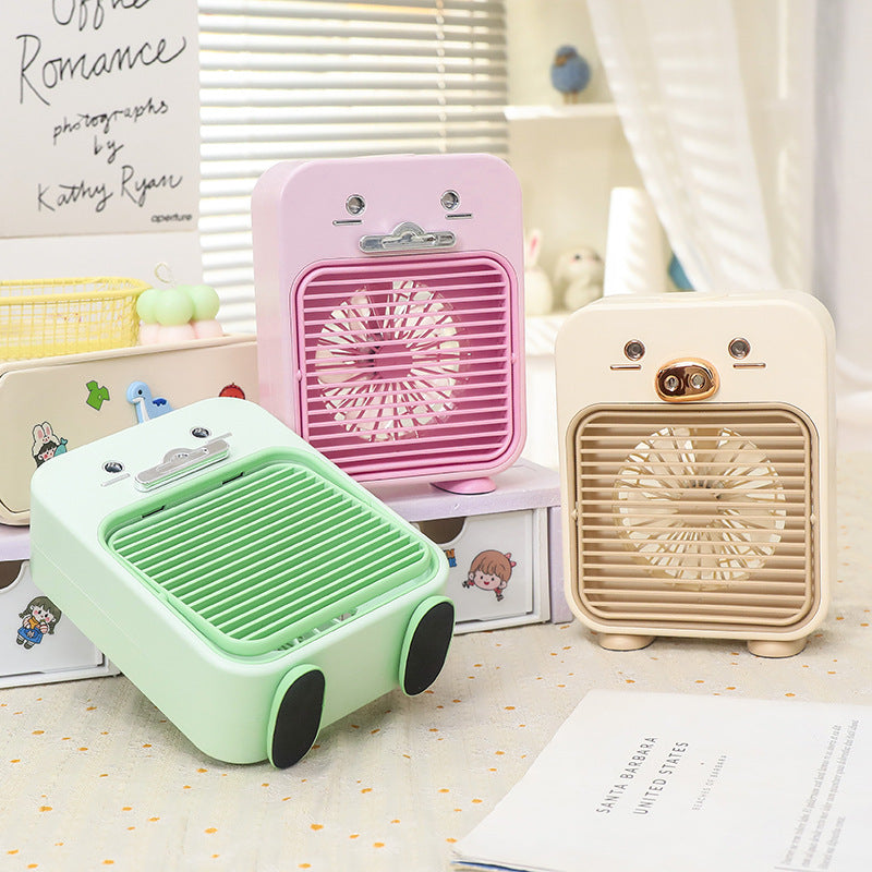 Ladies Funny Mini Table Fan with USB Connection and Flexible Tilt Bowlift
