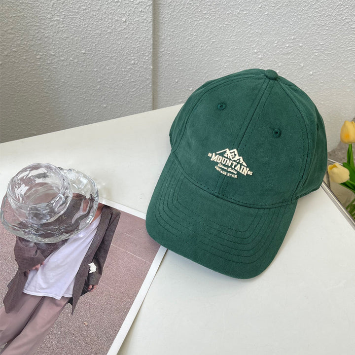 Men's Vintage-Inspired Mountain Graphic Baseball Cap Bowlift