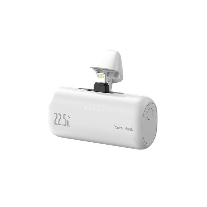 Ultra-compact power bank with integrated charging cable Bowlift