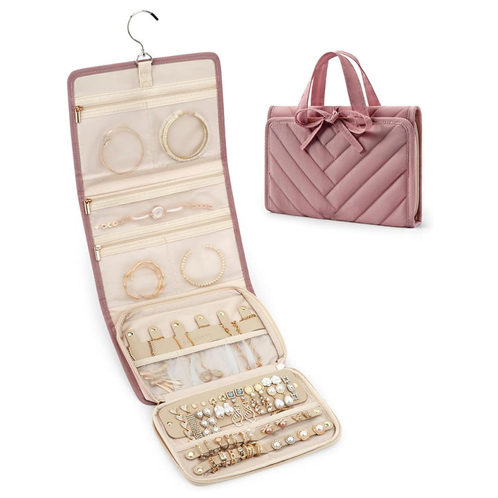 Jewelry Organizer Bag with Multiple Compartments Bowlift