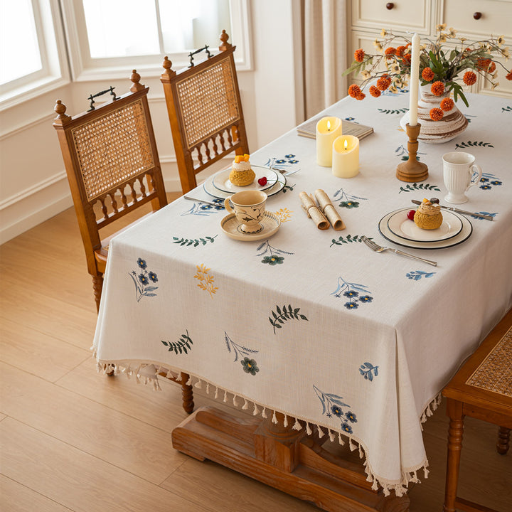 Elegant Embroidered Tablecloth