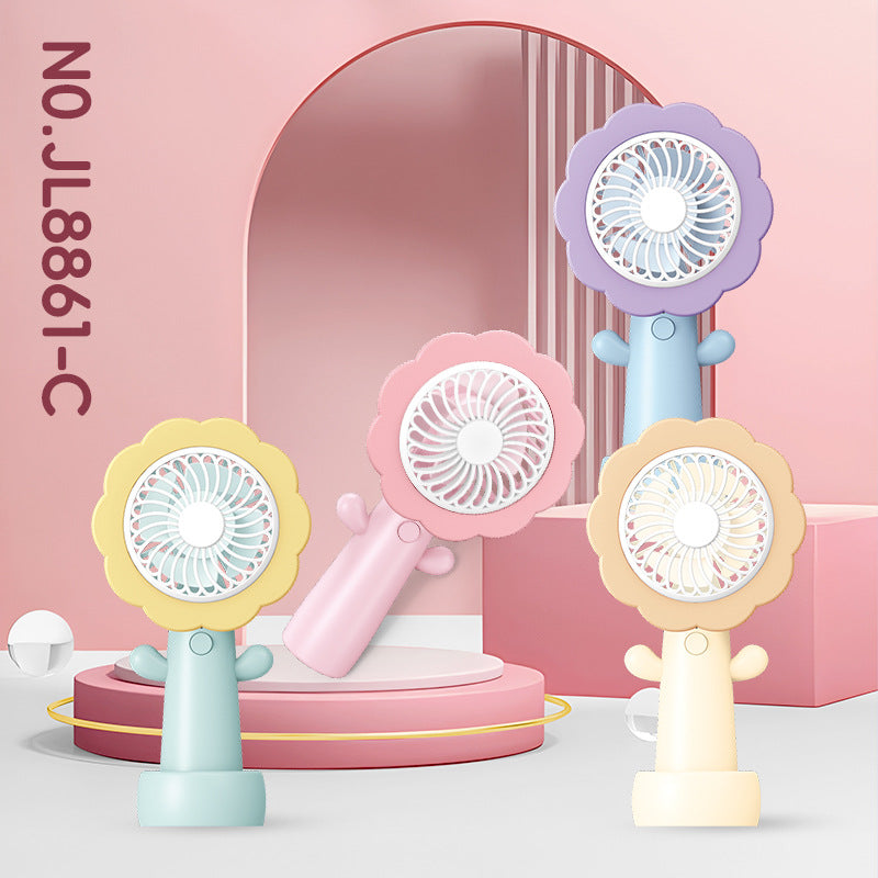 Women's Portable Mini Flower Hand Fan Bowlift