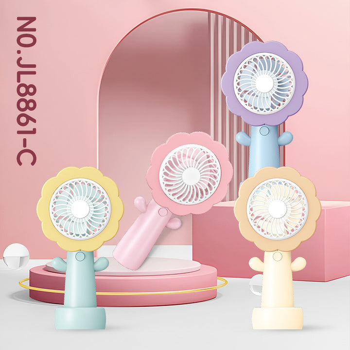 Women's Portable Mini Flower Hand Fan Bowlift
