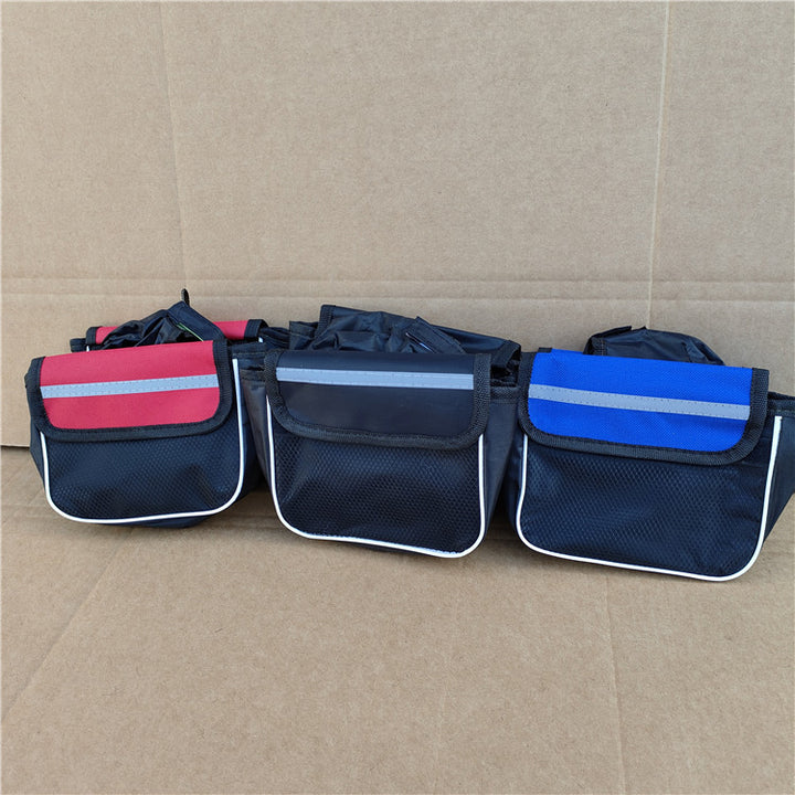 compact waterproof bicycle handlebar bag with reflective safety strip and quick release mount Bowlift
