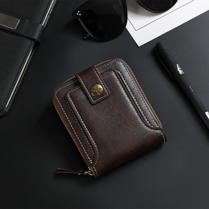 Bi-Fold Zip Wallet with Card Slots Bowlift