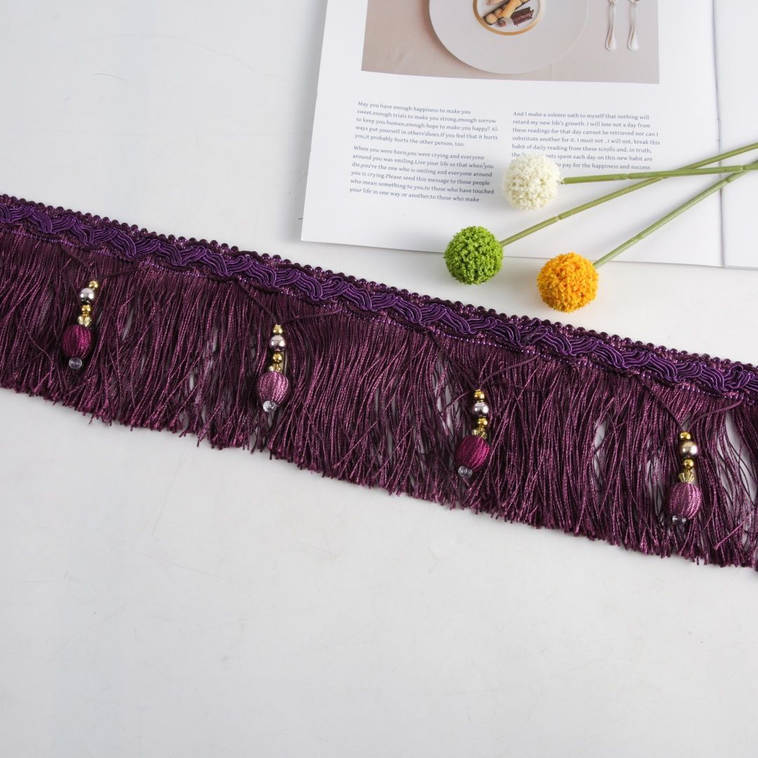 Luxury Fringe Braid with Bead Trim Bowlift