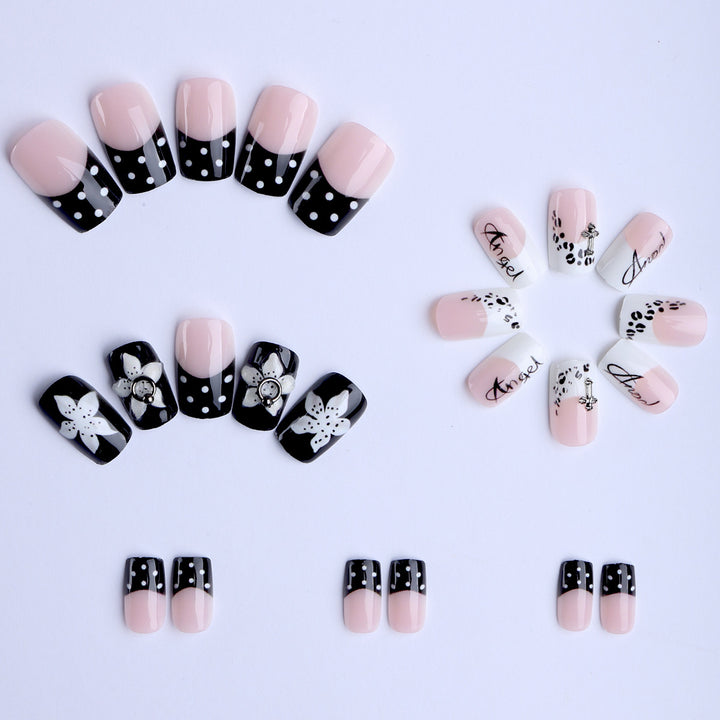 Artificial nails with Floral Design Bowlift