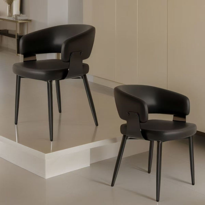Contemporary Floral Accent Dining Chair Bowlift