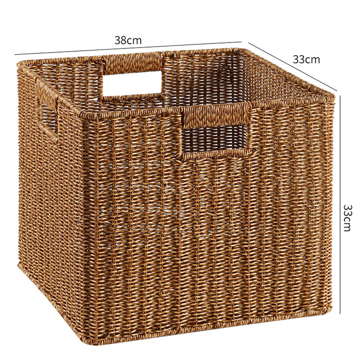 Handcrafted Rectangular Wicker Storage Bin Bowlift