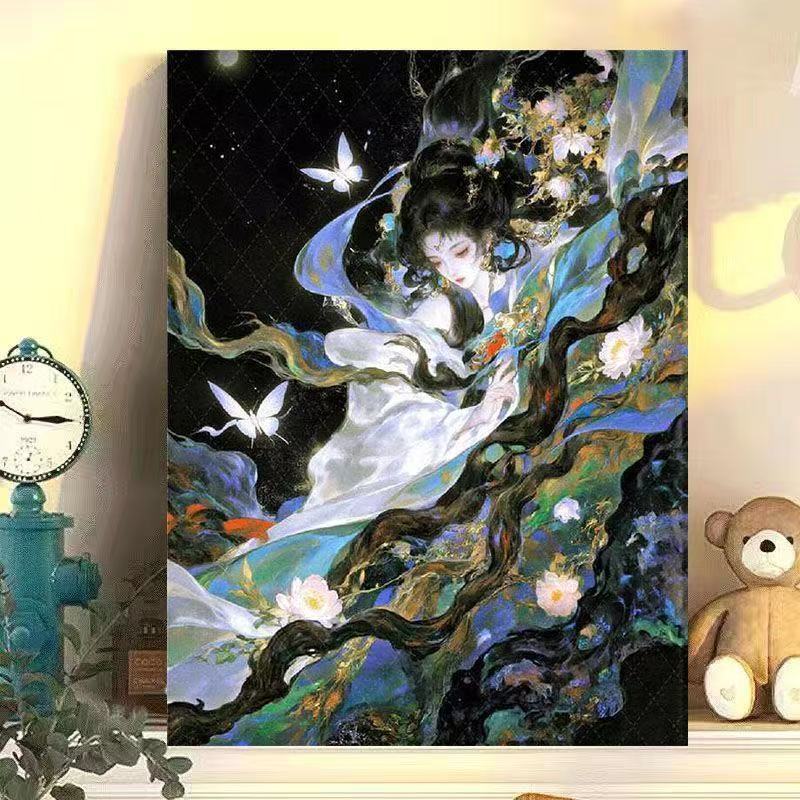 Floral Fantasy Art Canvas Print Bowlift