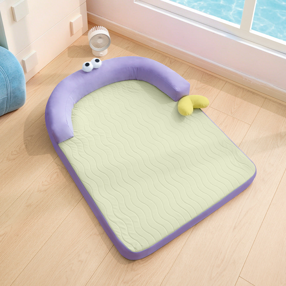 Unisex nan ergonomic baby sleeping mat with padded head edge and washable cover Bowlift