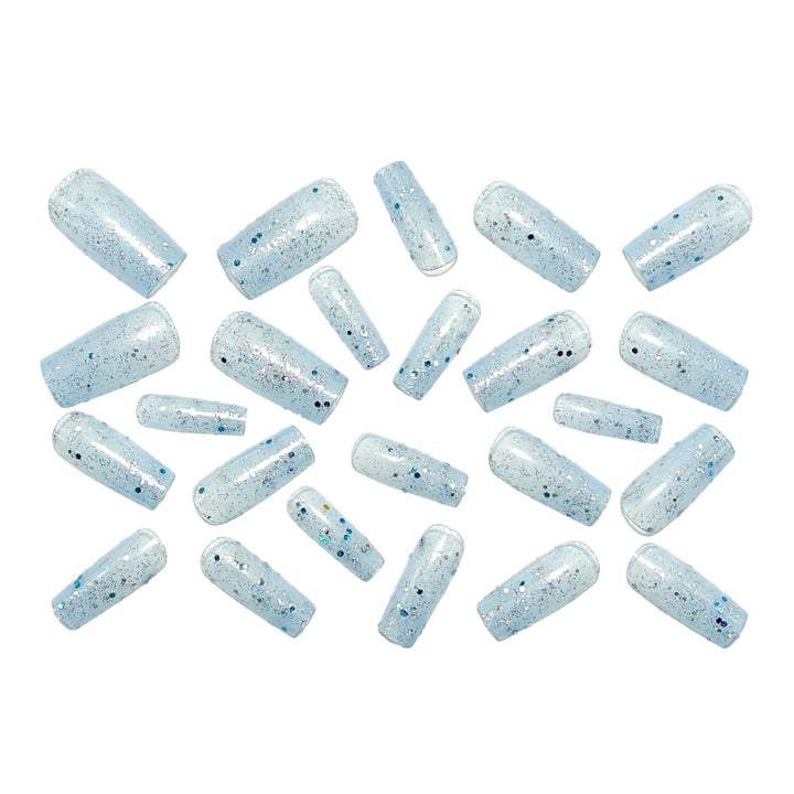 Glamorous artificial nails with exciting glitter effect Bowlift