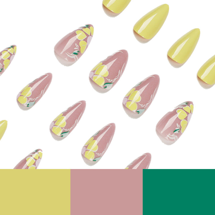 Artful Nail Art with Floral Design Bowlift