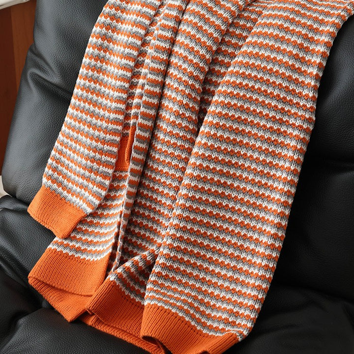 Textured Knit Throw Blanket