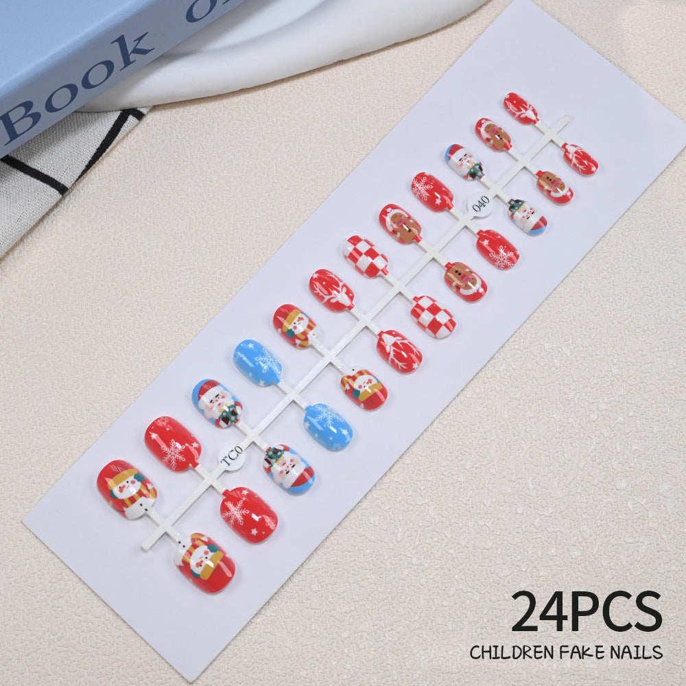 Children's Fun-Themed Press-On Nail Set Bowlift