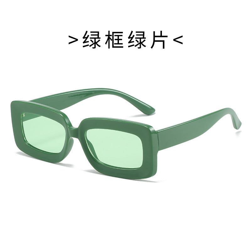 Women's Fashion Turtle Sunglasses with Rectangular Frame and Gradient Lenses Bowlift