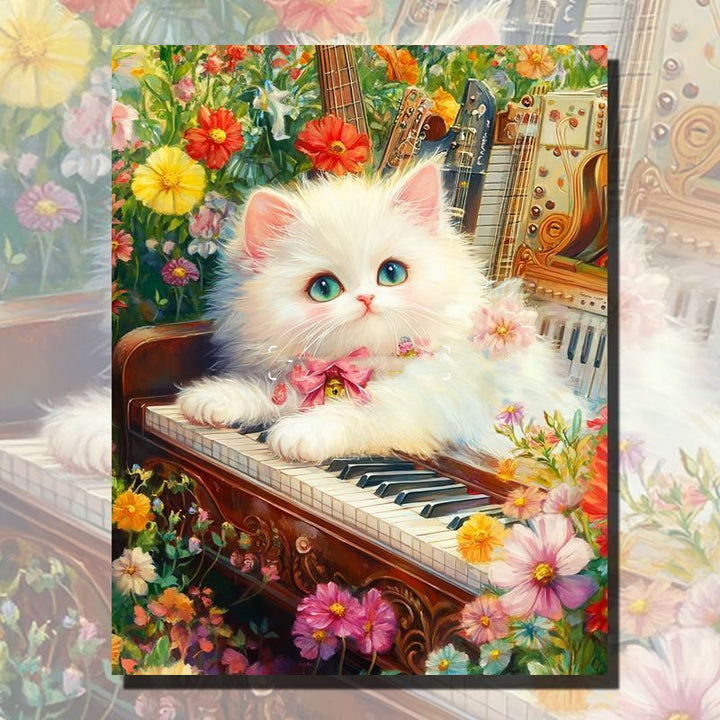 Adorable Cat-Themed Canvas Art Bowlift