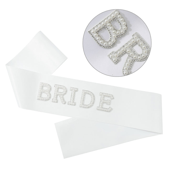 Women's Bridal Satin Ribbon with Sparkling Crystals Bowlift