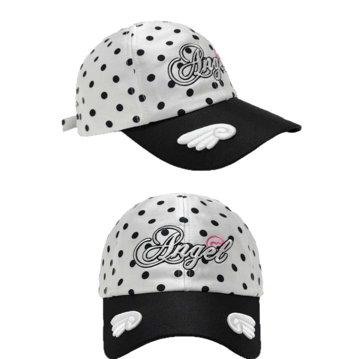Women's Playful Polka Dot Embroidered Baseball Cap Bowlift