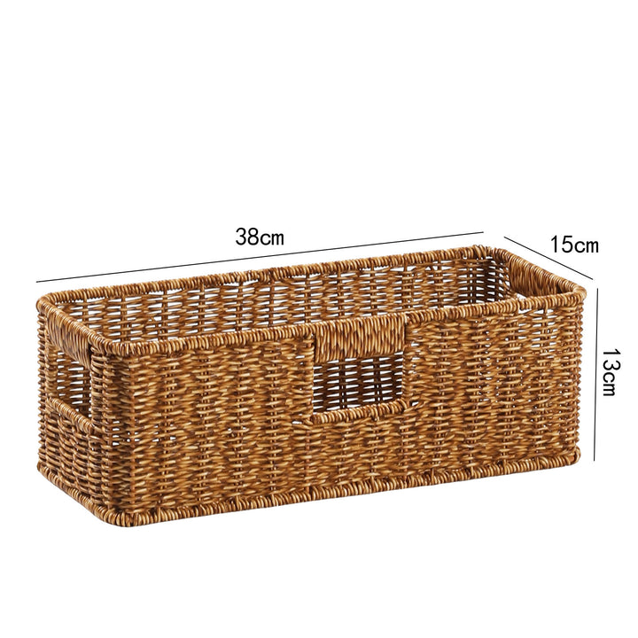 Handcrafted Rectangular Wicker Storage Bin Bowlift