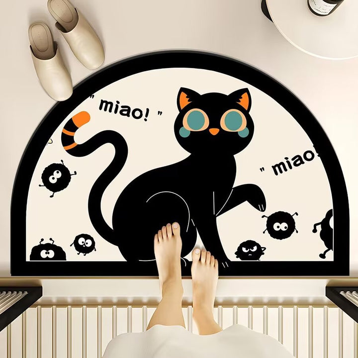 Fun Cat-Themed Bathroom Mat Bowlift
