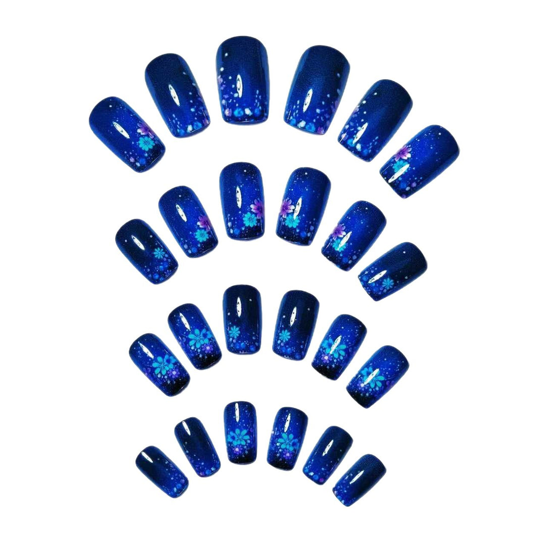 Artistic Gradient Floral Nail Art Bowlift
