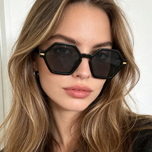 Women's hexagonal sunglasses with fashionable design and UV protection Bowlift