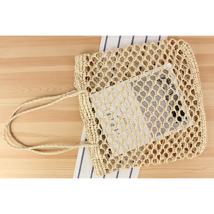 Tote bag made of handcrafted mesh weave Bowlift