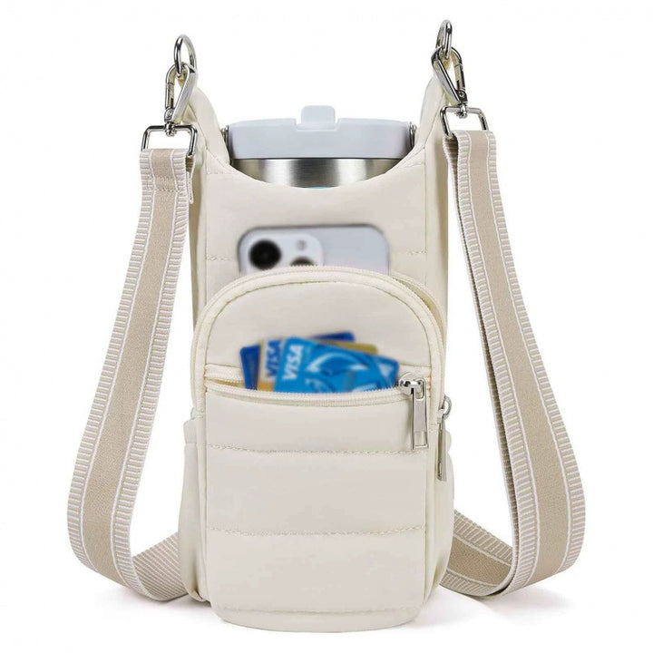 Practical smartphone bag with insulated cup holder Bowlift